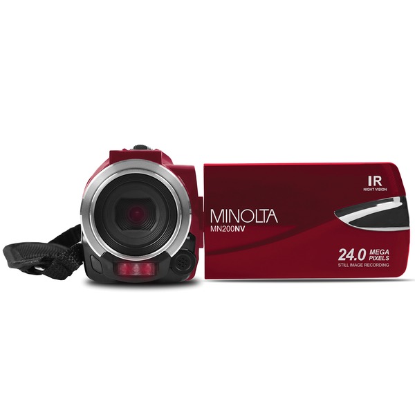Picture of Minolta RA55473 MN200NV 1080P Full HD IR Night Vision Wi-fi Camcorder&#44; Red