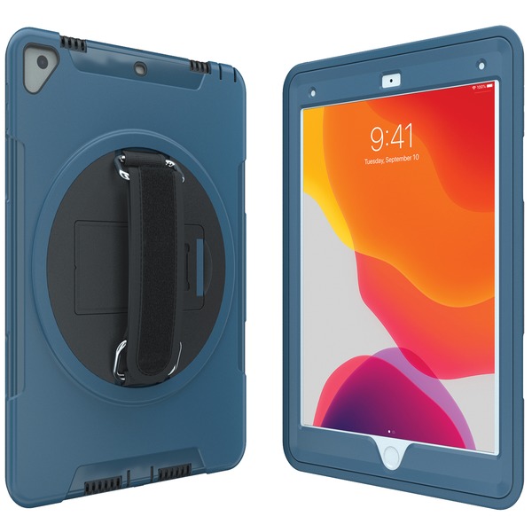 Picture of CTA Digital RA55374 Protective Case with Built-in 360 deg Rotatable Grip Kickstand for Ipad &#44; Blue