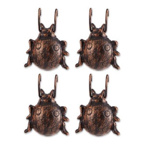 Picture of Accent Plus 4506265 Ladybug Cast Iron Pot Hanger&#44; Bronze - Set of 4