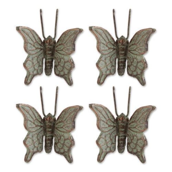 Picture of Accent Plus 4506269 Butterfly Cast Iron Pot Hanger&#44; Multi Color - Set of 4