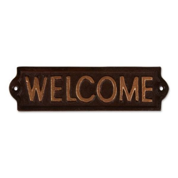 Picture of Accent Plus 4506279 Welcome Cast Iron Sign&#44; Brown