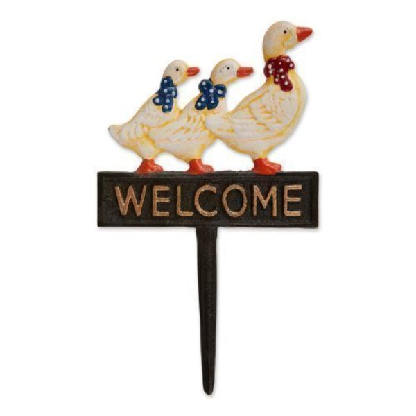 Picture of Accent Plus 4506281 Welcome Ducks Cast Iron Sign&#44; Multi Color