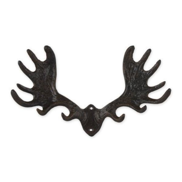 Picture of Accent Plus 4506572 Cast Iron Moose Antler Wall Hook&#44; Black