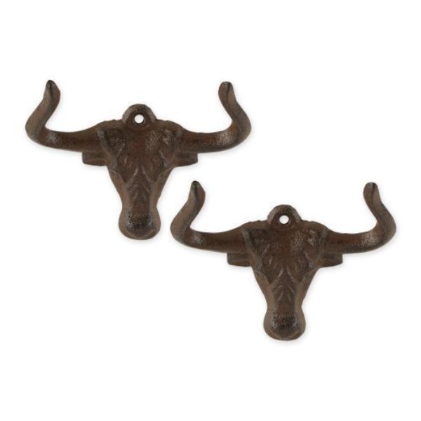Picture of Accent Plus 4506575 Ox Wall Hook&#44; Brown - Set of 2
