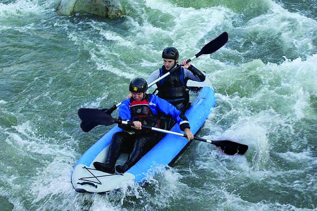 Flare Whitewater Kayak for 2 - White - 12' 6in. - Includes Pump & Carry Bag