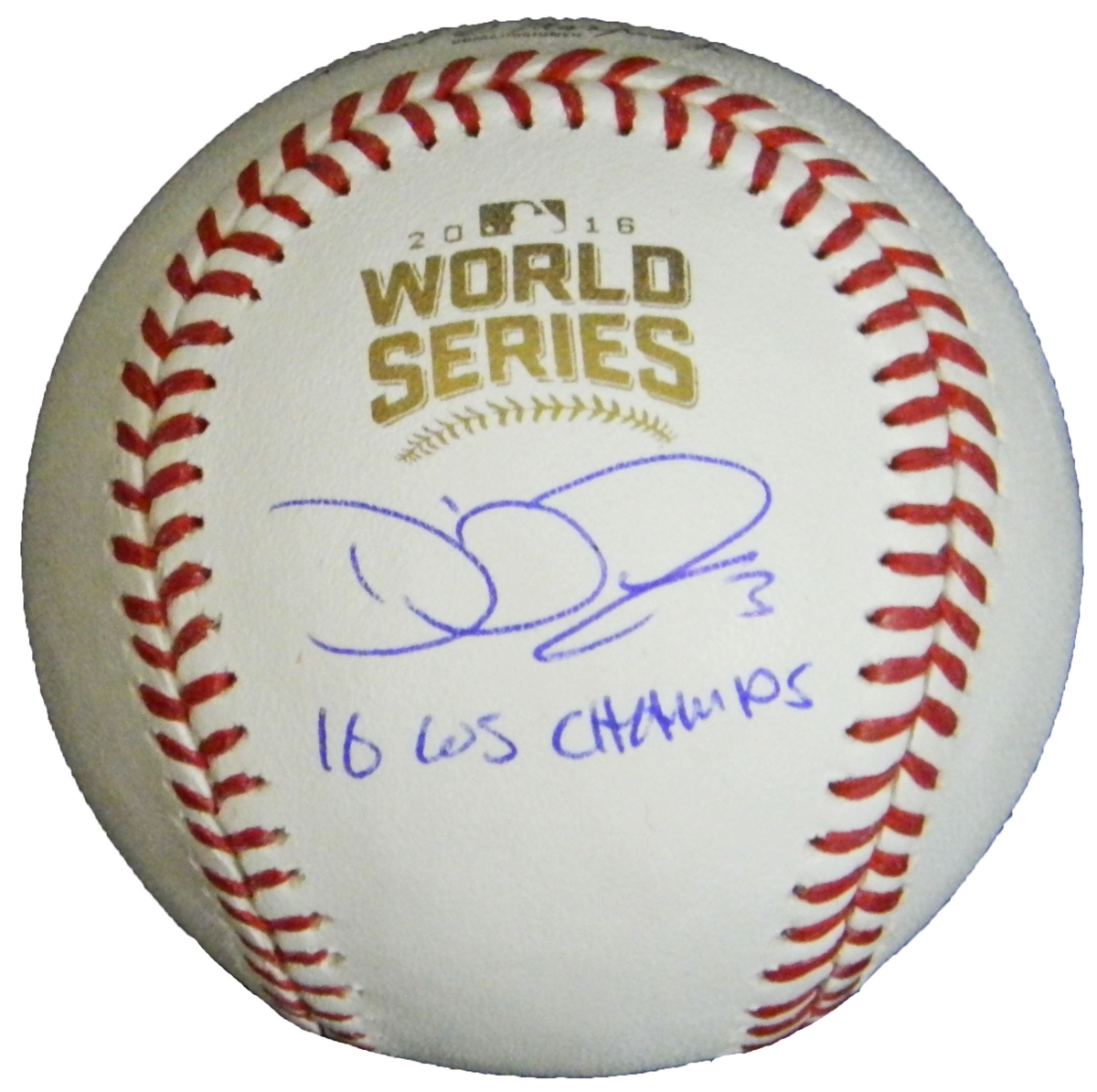 ROSBSB156 David Ross Signed Rawlings Official 2016 World Series MLB Baseball with 16 WS Champs