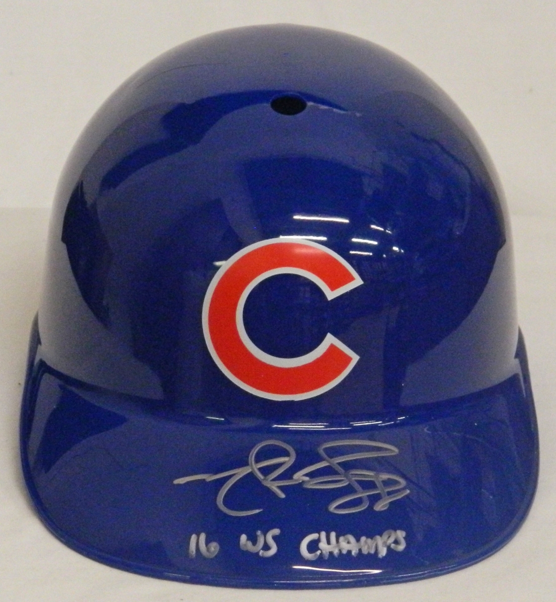 Picture of Schwartz Sports Memorabilia SZCBTH101 Matt Szczur Signed Chicago Cubs Replica Batting Helmet with 16 WS Champs