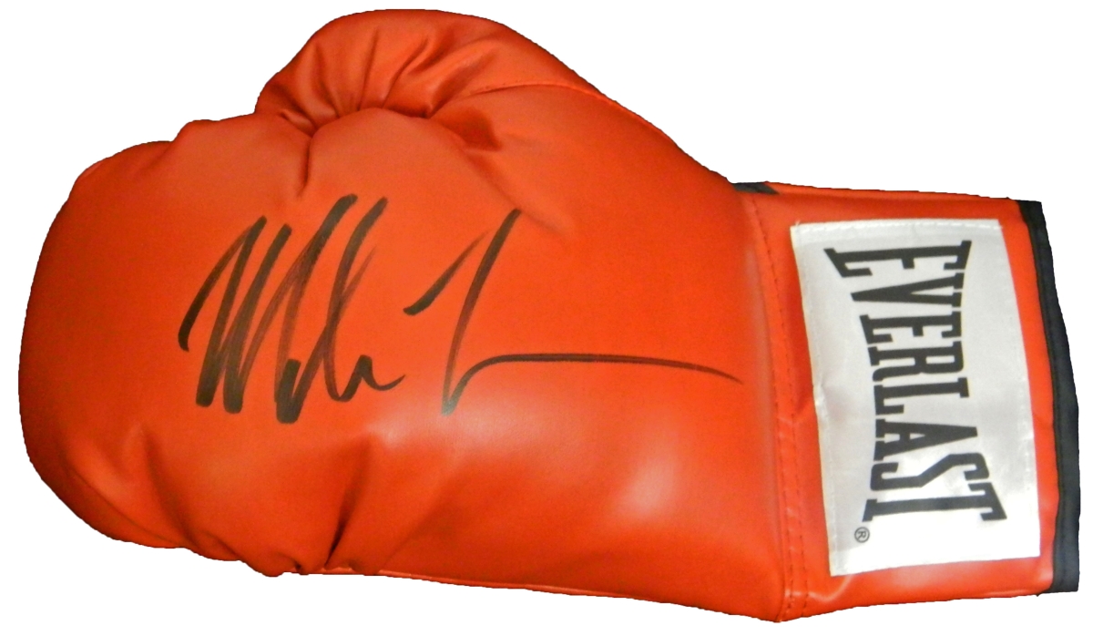 Mike Tyson Signed Everlast Red Full Size Boxing Glove