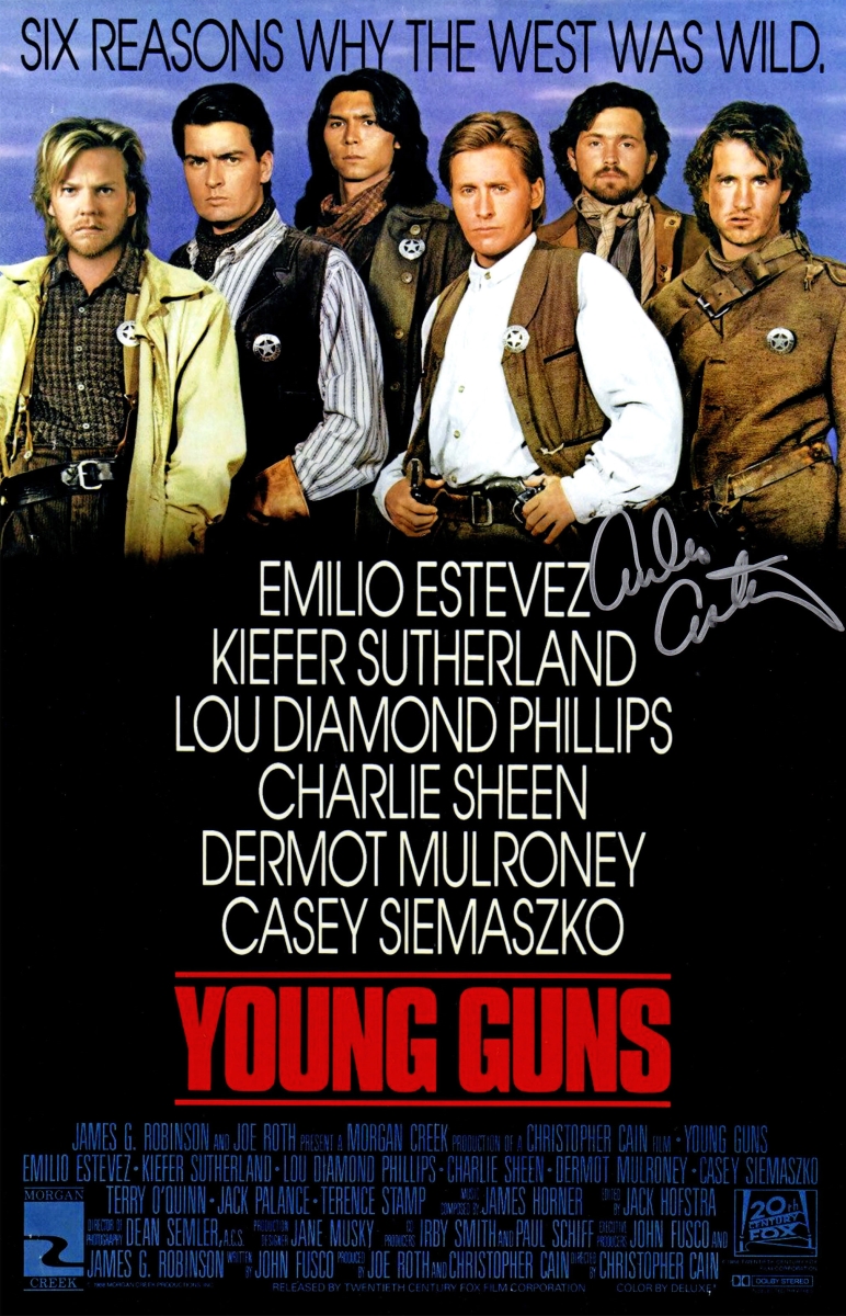 Picture of Schwartz Sports Memorabilia ESTPST508 11 x 17 in. Emilio Estevez Signed Young Guns Movie Poster