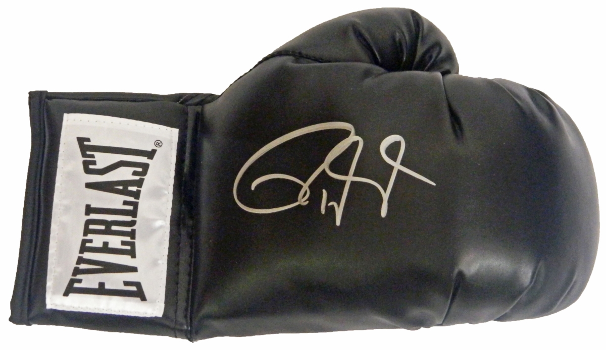 JONGLV508 Roy Jones Jr Signed Everlast Black Boxing Glove