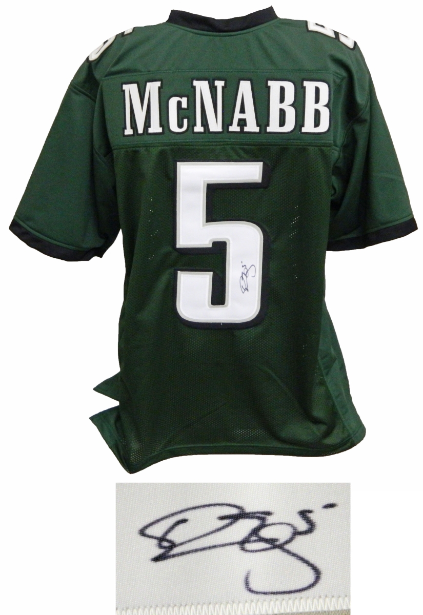 MCNJRY300 Donovan McNabb Signed Green Custom Football Jersey