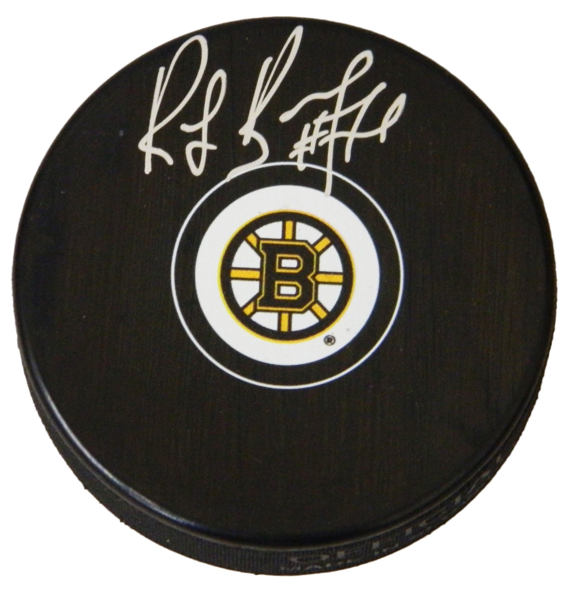 BOUPUC401 Ray Bourque Signed Boston Bruins NHL Logo Hockey Puck