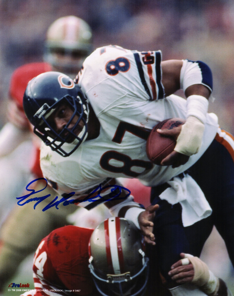 MOO08P310 8 x 10 in. Emery Moorehead Signed Chicago Bears Action Photo -  Schwartz Sports Memorabilia