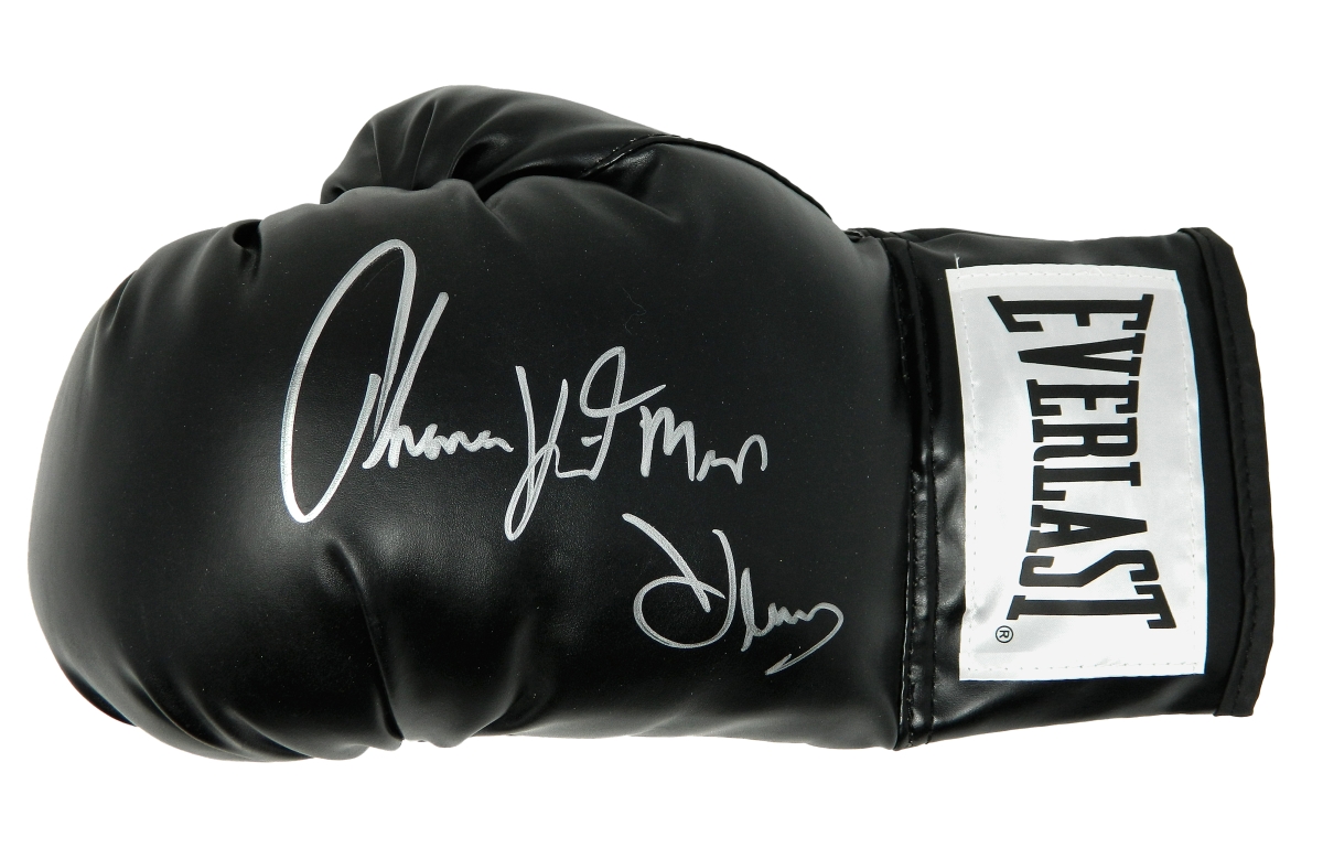 HEAGLV501 Thomas Hearns Signed Everlast Black Boxing Glove with Hitman -  Schwartz Sports Memorabilia