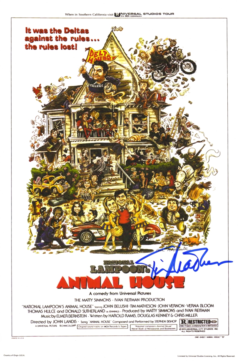 Picture of Schwartz Sports Memorabilia MATPST500 Tim Matheson Signed Animal House 11 x 17 in. Movie Poster