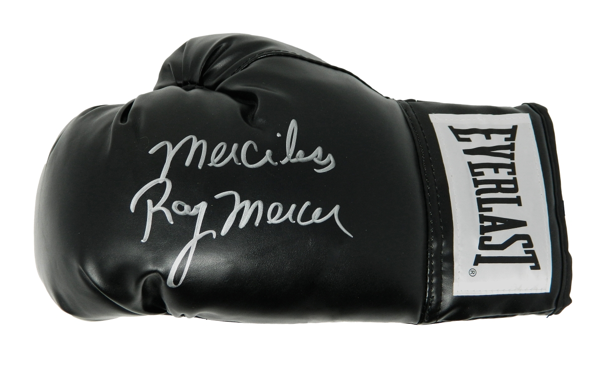 MERGLV505 Ray Mercer Signed Everlast Black Boxing Glove with Merciless