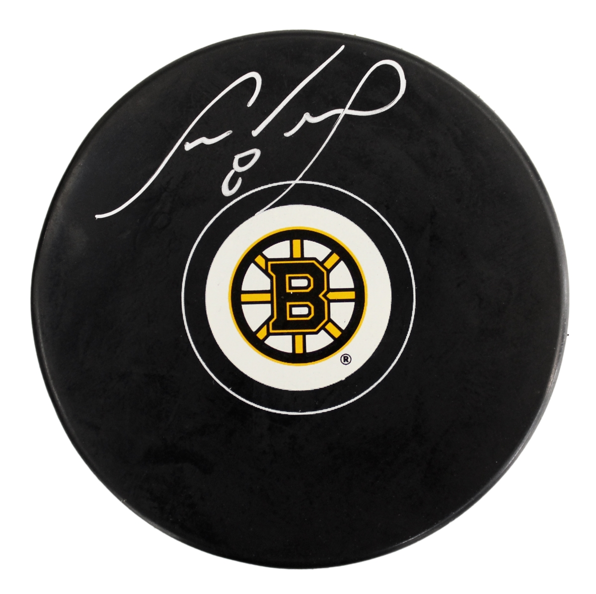 NEEPUC400 Cam Neely Signed Boston Bruins Logo Hockey Puck