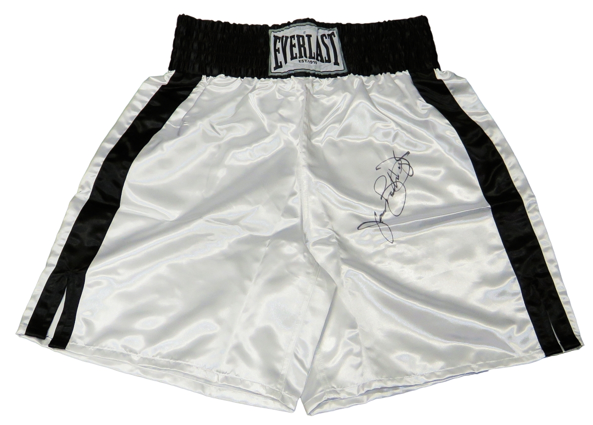 James Buster Douglas Signed Everlast White Boxing Trunks