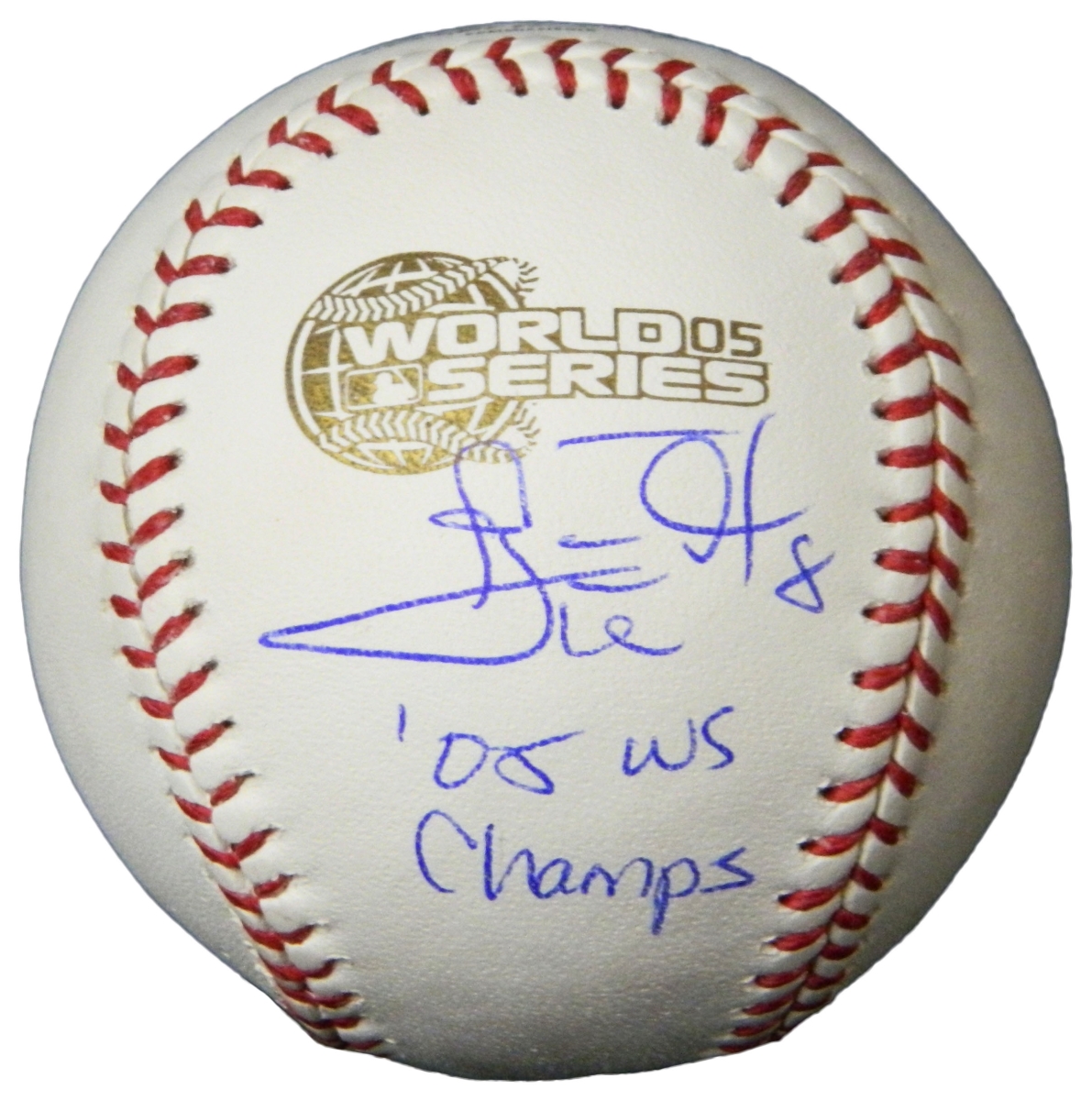 EVEBSB100 Carl Everett Signed Rawlings Official 2005 World Series Baseball with 05 WS Champs