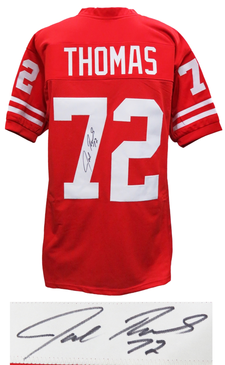 THOJRY321 Joe Thomas Signed Red Custom Football Jersey