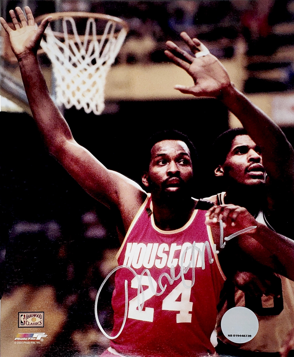 MAL08P200 8 x 10 in. Moses Malone Signed Houston Rockets Action Photo