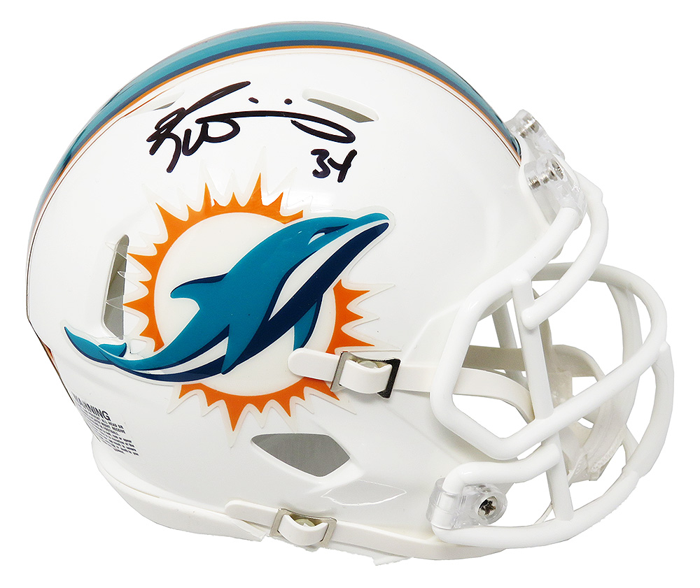 WILMIN340 Ricky Williams Signed Miami Dolphins Riddell Speed Mini Helmet