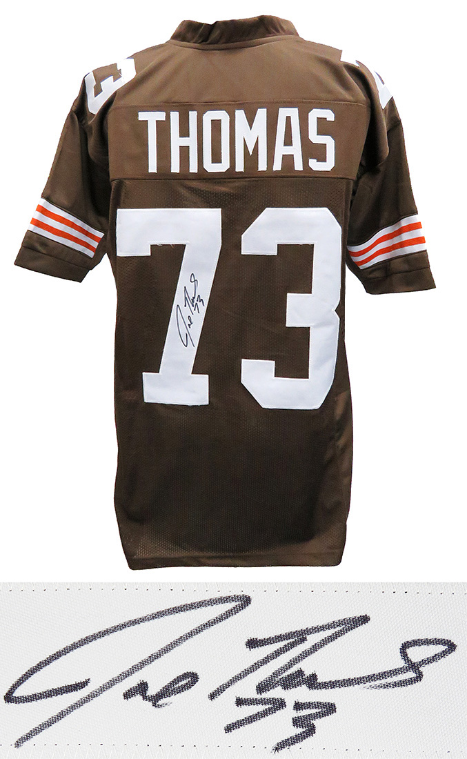 THOJRY322 Joe Thomas Signed Brown Custom Jersey