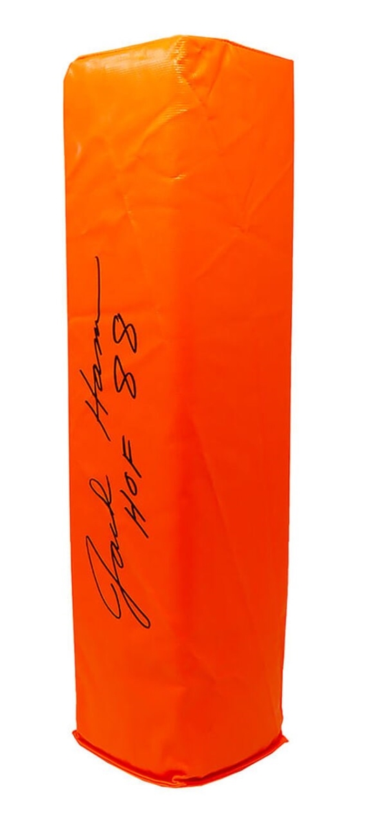 HAMPYL300 NFL Pittsburgh Steelers Jack Ham Signed Orange Endzone Pylon with HOF 88 Inscription