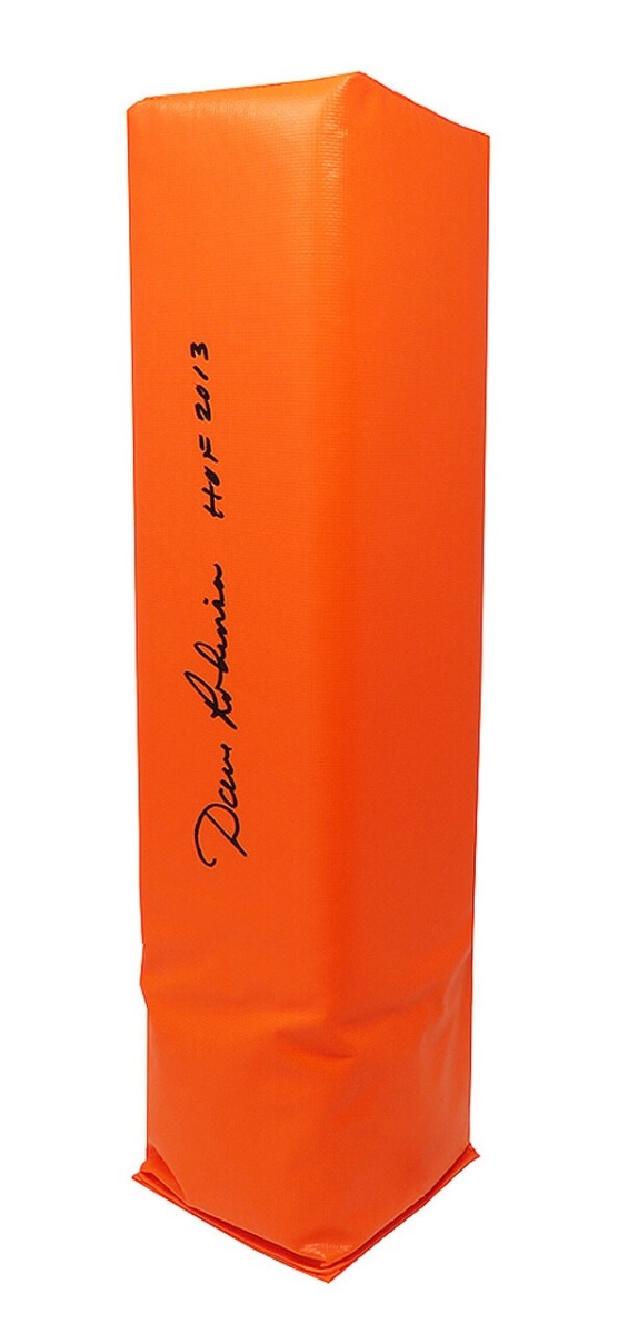 ROBPYL300 NFL Green Bay Packers Dave Robinson Signed Orange Endzone Pylon with HOF 2013 Inscription