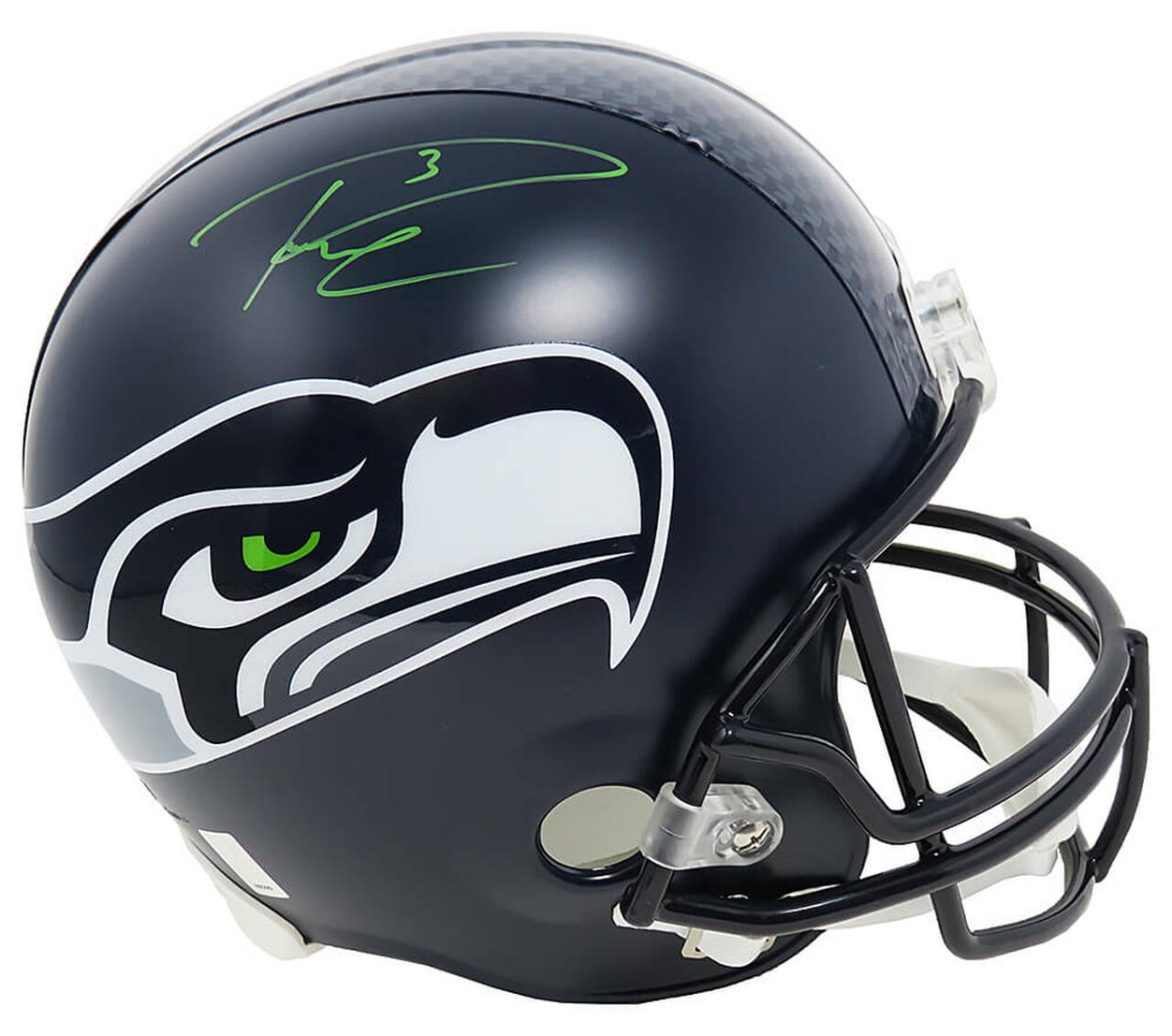 WILREP330 NFL Seattle Seahawks Russell Wilson Signed Riddell Full Size Replica Helmet