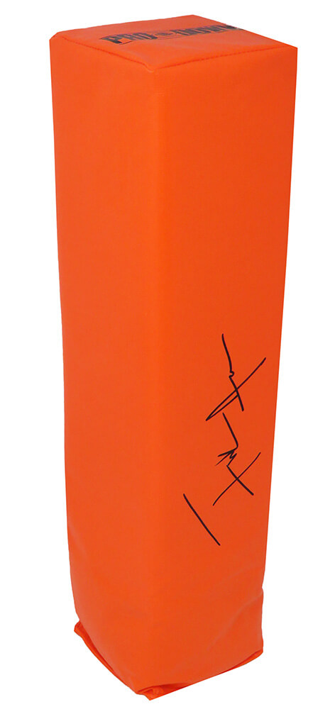 Frank Gore Signed Orange Endzone Football Pylon