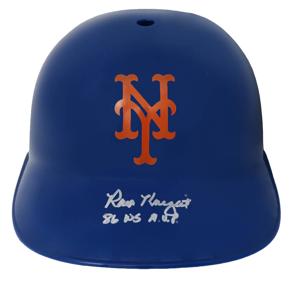 KNIBTH100 Ray Knight Signed New York Mets Replica Souvenir Batting Helmet with 86 WS MVP