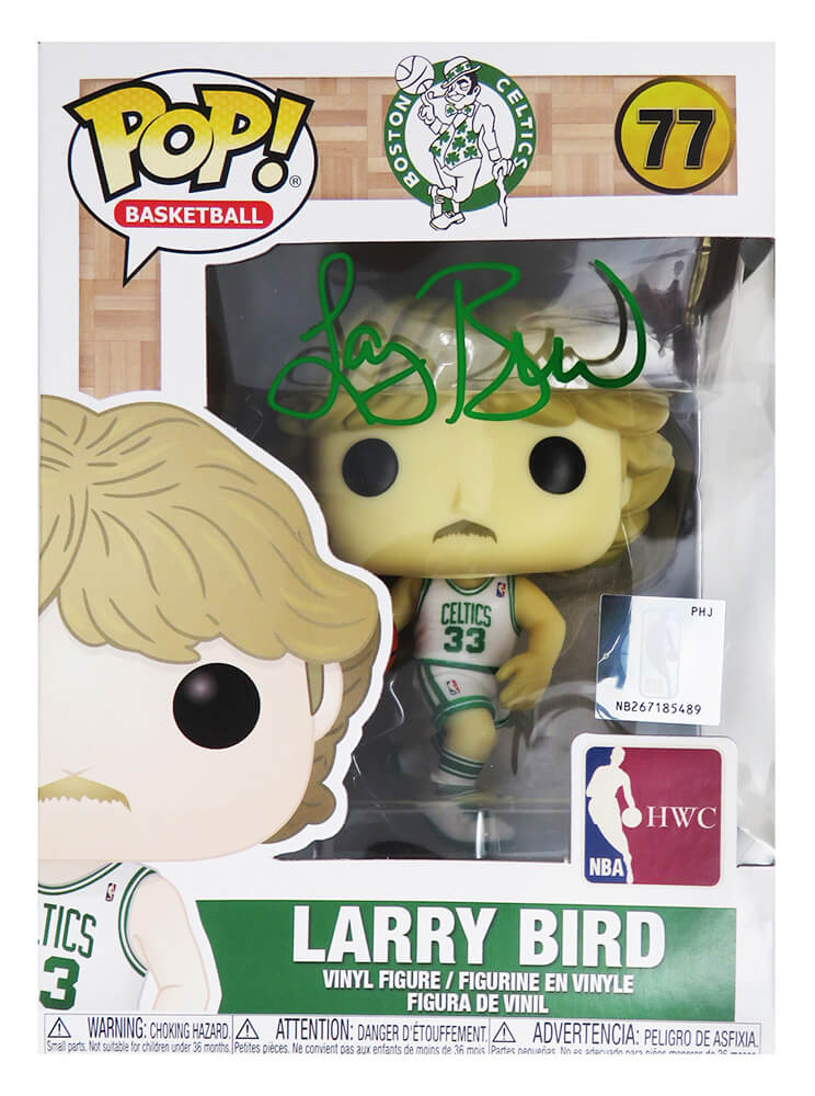 BIRFUN200 Larry Bird Signed Boston Celtics NBA Legends Funko Pop Doll No.77