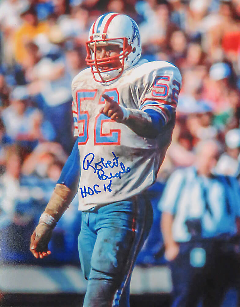 BRA08P313 8 x 10 in. Robert Brazile Signed Houston Oilers Photo with HOF 18