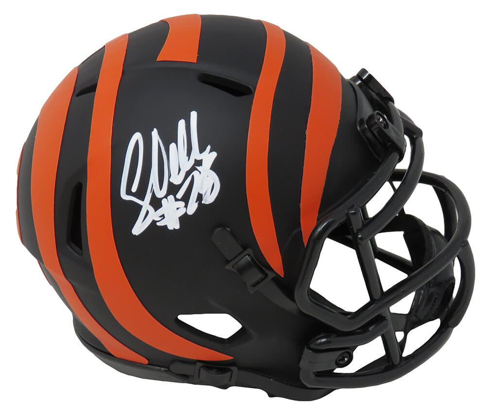 Picture of Schwartz Sports Memorabilia DILMIN303 Corey Dillon Signed Cincinnati Bengals Eclipse Black Matte Riddell Speed Mini Helmet