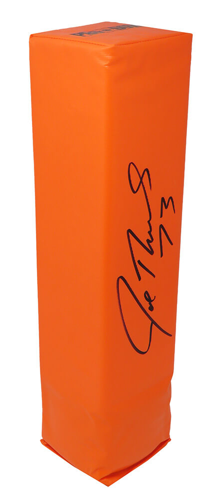 THOPYL310 Joe Thomas Signed Endzone Fooball Pylons, Orange