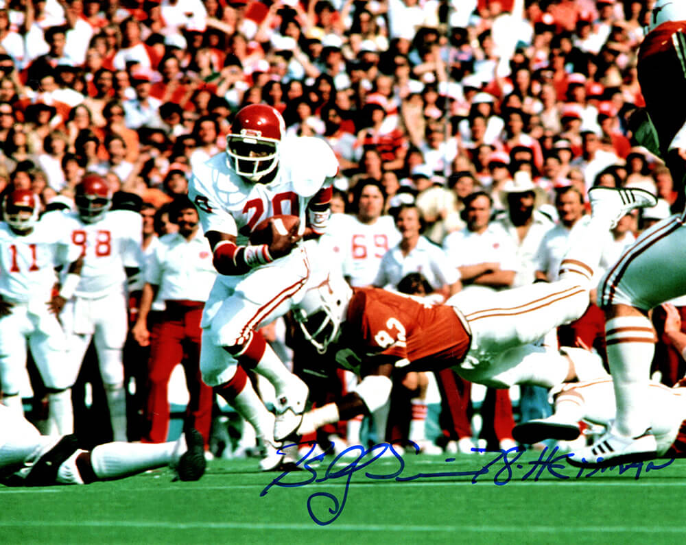 Picture of Schwartz Sports Memorabilia SIM08P316 8 x 10 in. Billy Sims Signed Oklahoma Sooners VS Texas Football Photo with 78 Heisman