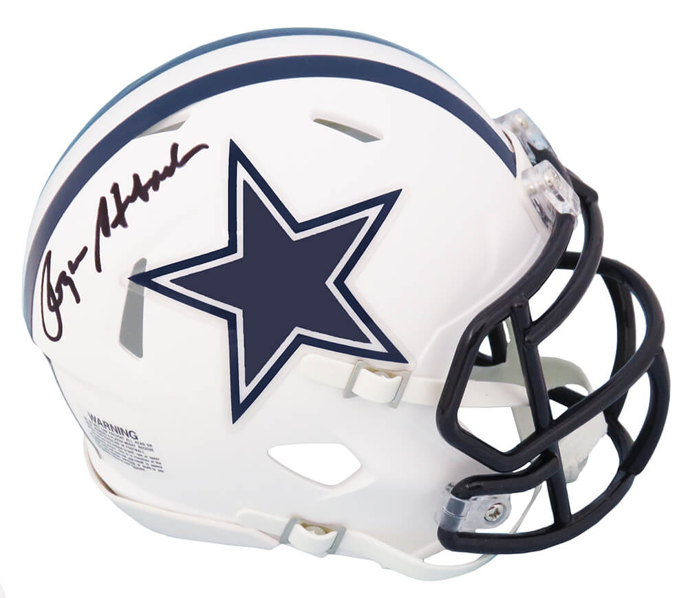 Picture of Schwartz Sports Memorabilia STAMIN324 Roger Staubach Signed Dallas Cowboys Flat Riddell Speed Mini Helmet&#44; White Matte