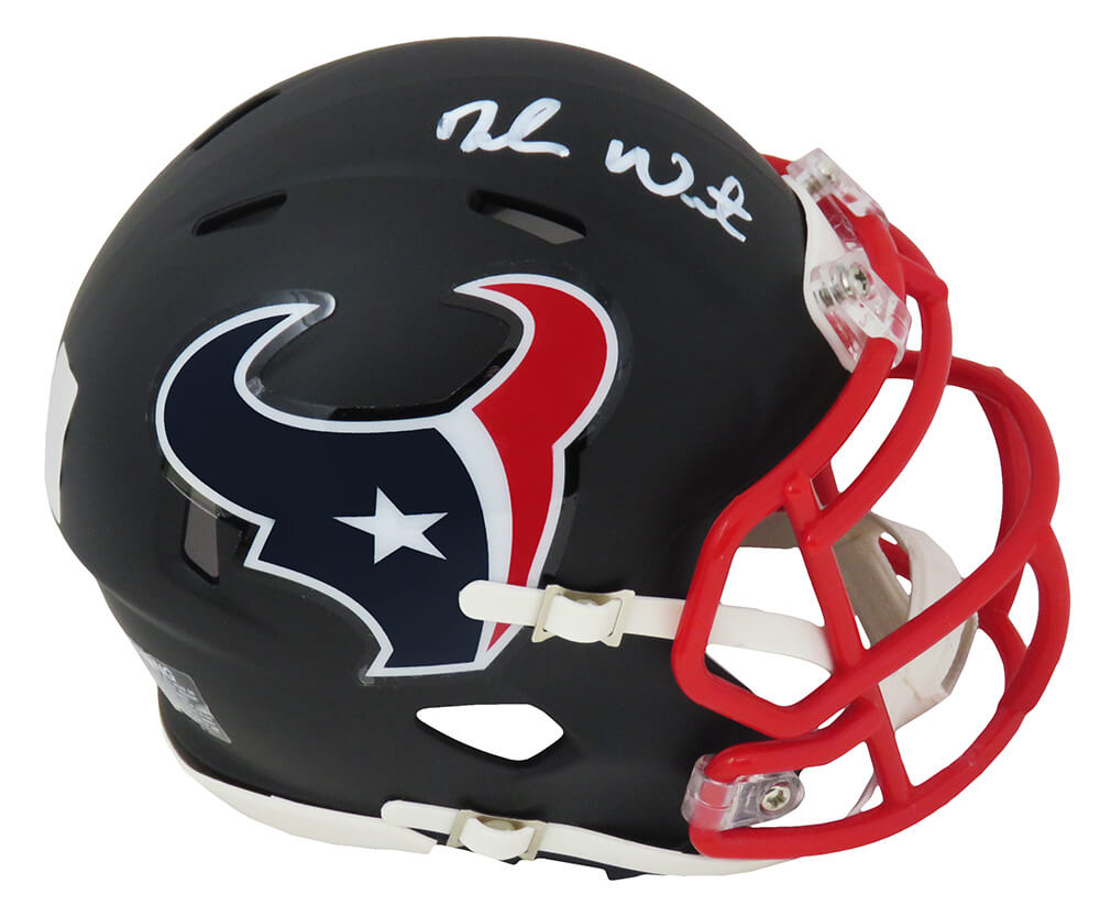 WATMIN312 Deshaun Watson Signed Houston Texans Black Matte Riddell Speed Mini Helmet