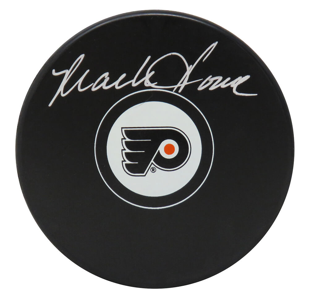 HOWPUC422 Mark Howe Signed Philadelphia Flyers Hockey Puck