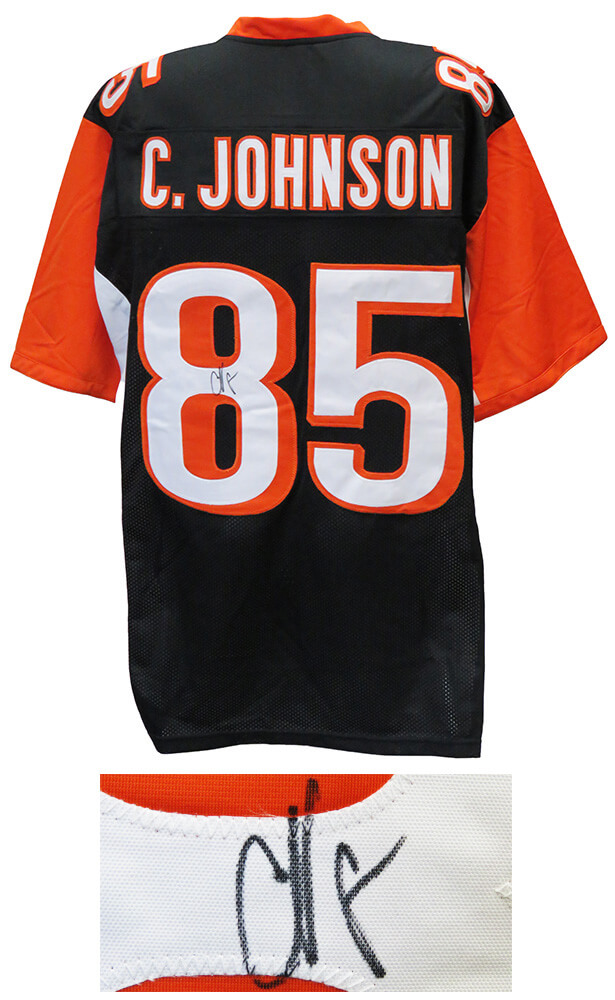 JOHJRY320 Chad Johnson Signed Custom Football Jersey, Black