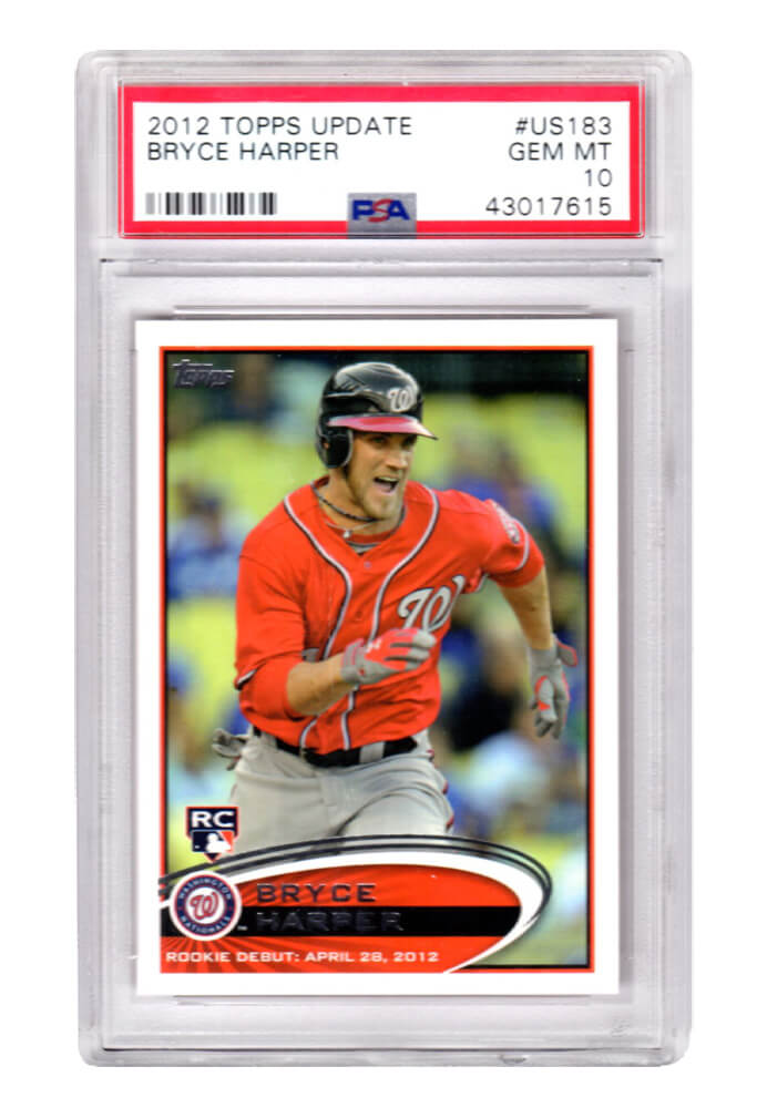 PS1BH12T2 Bryce Harper Washington Nationals 2012 Topps Update Baseball No.US183 RC Rookie Card - PSA 10 Gem Mint