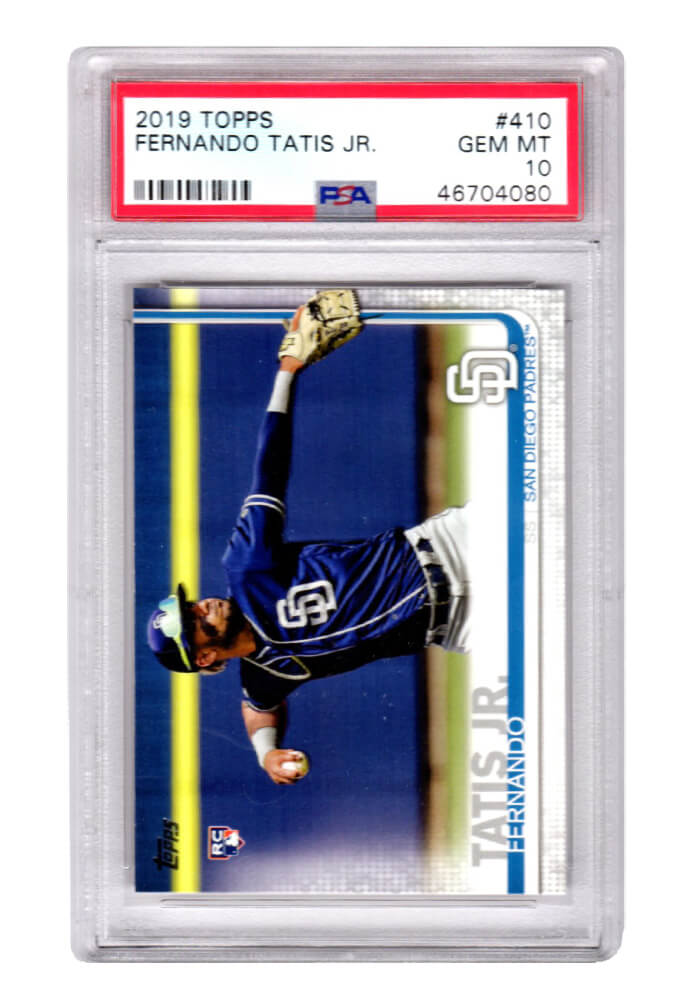 Fernando Tatis Jr San Diego Padres 2019 Topps Series 2 Baseball No.410 RC Rookie Card - PSA 10 Gem Mint