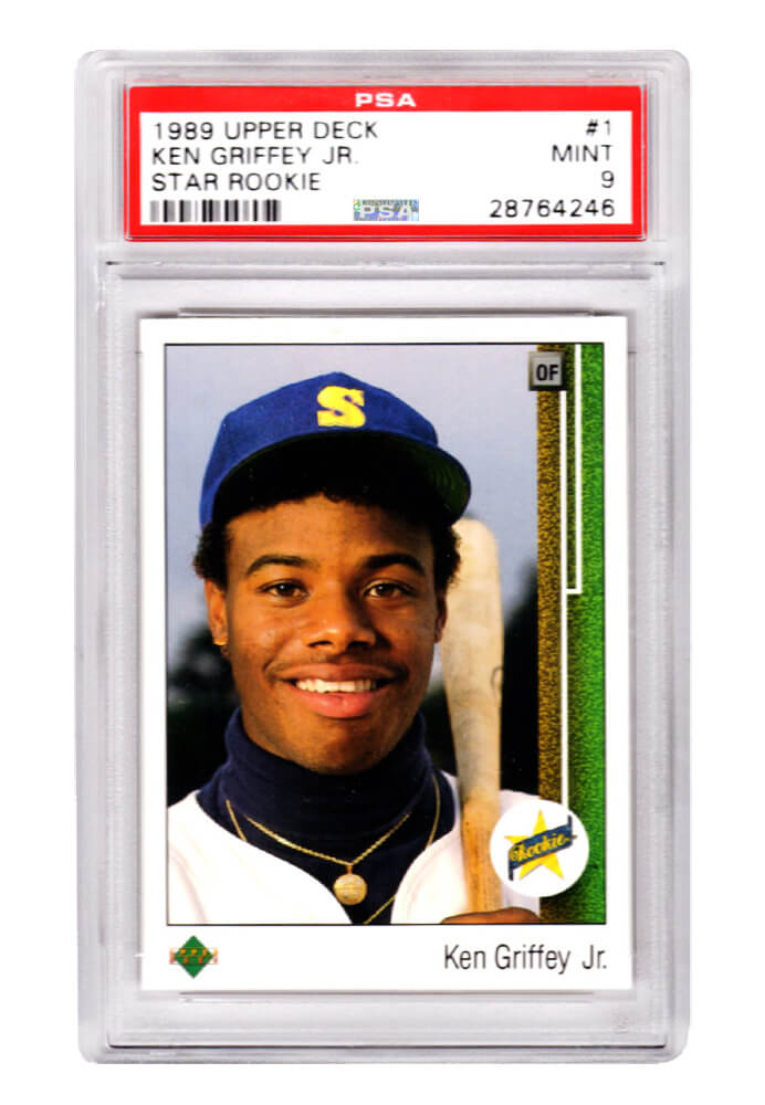 PS1KG89U2 Ken Griffey Jr Seattle Mariners 1989 Upper Deck Baseball No.1 RC Rookie Card - PSA 9 Mint -  Schwartz Sports Memorabilia