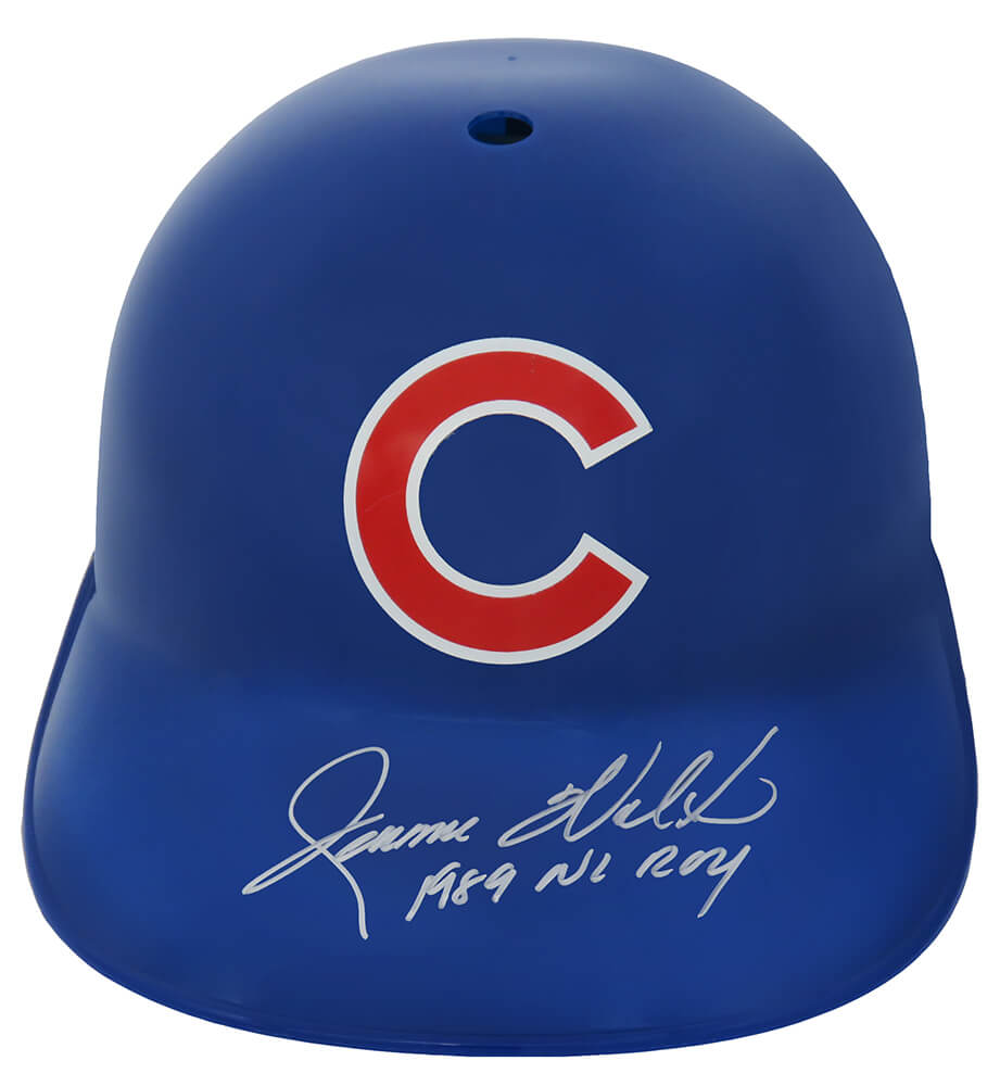 WALBTH100 Jerome Walton Signed Chicago Cubs Replica Souvenir Batting Helmet with 1989 NL ROY