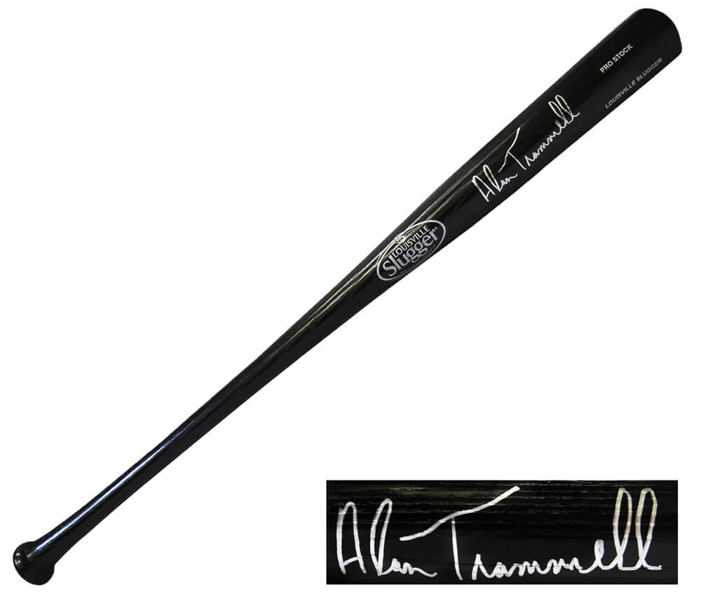TRABAT101 MLB Louisville Slugger Alan Trammell Signed Black Baseball Bat