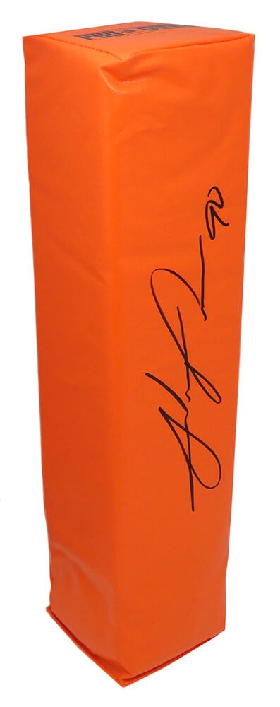 PEPPYL300 Julius Peppers Signed Orange Endzone Football Pylon