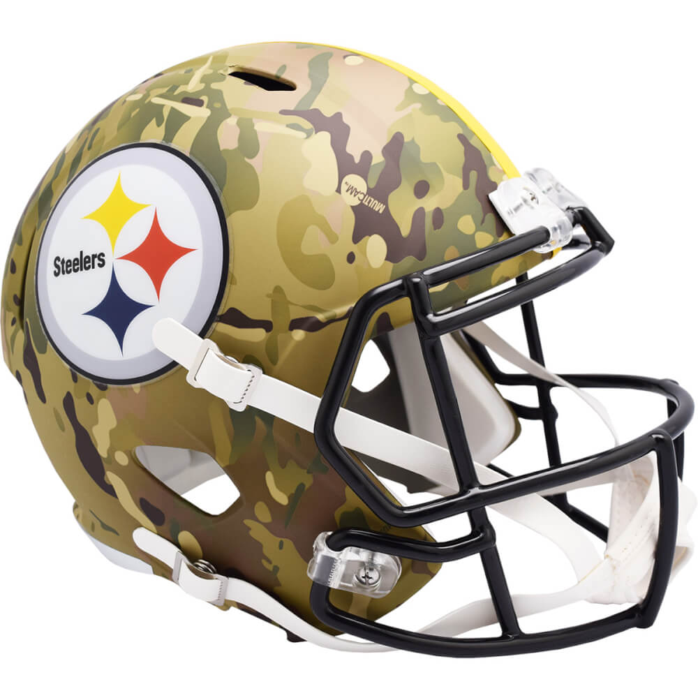 UHRSTE606 Pittsburgh Steelers Camo Riddell Full Size Speed Replica Football Helmet -  Schwartz Sports Memorabilia