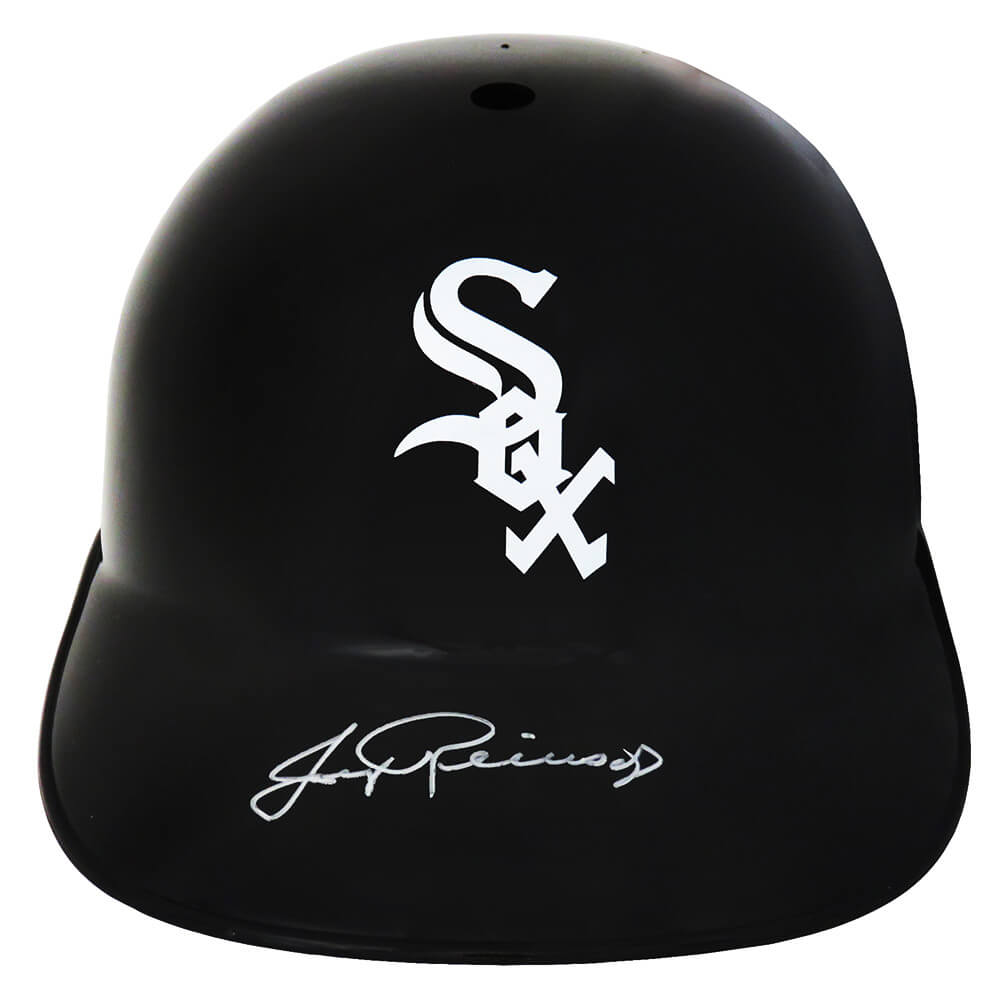 Picture of Schwartz Sports Memorabilia REIBTH100 Jerry Reinsdorf Signed Chicago White Sox Replica Souvenir Batting Helmet