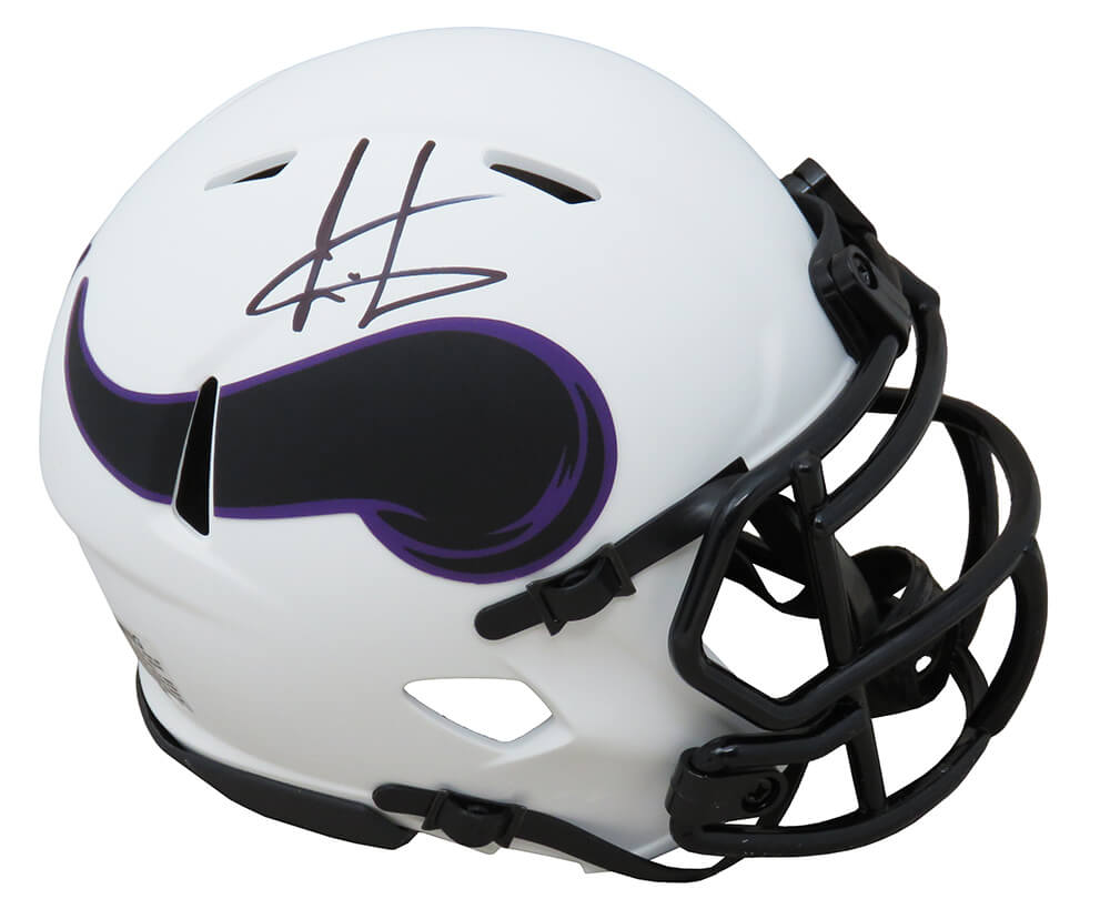 Cris Carter Signed Minnesota Vikings Lunar Eclipse Riddell Speed NFL Mini Helmet, Matte White